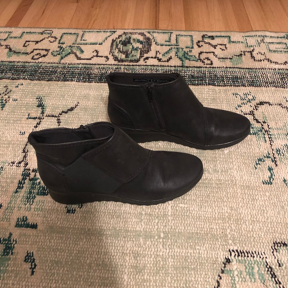 Clarks Cloudsteppers Black Booties - image 1